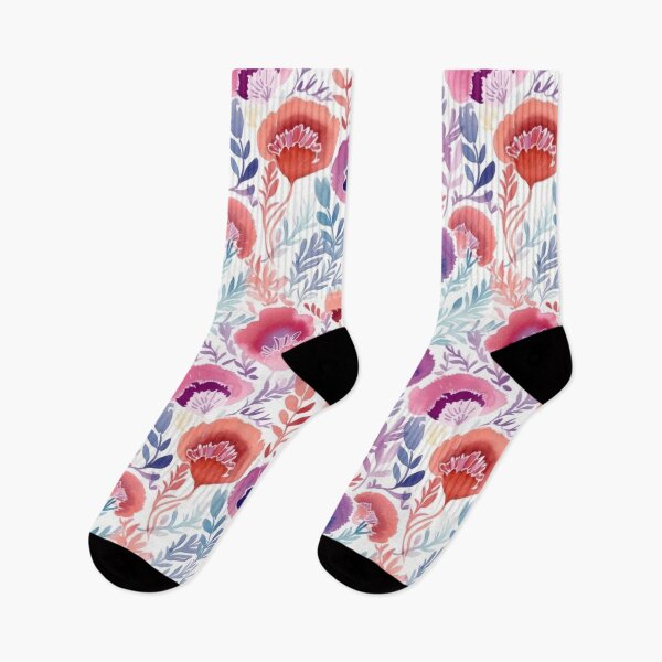 Item preview, Cozy abstract floral pink purple red designed and sold by janeferwong.