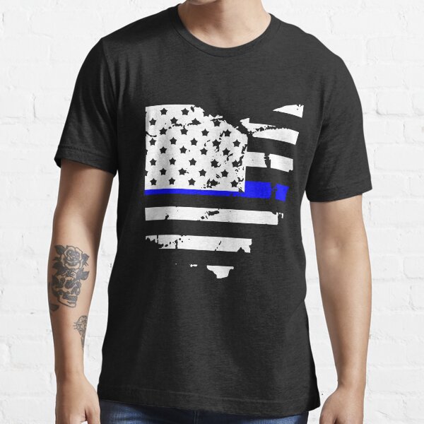"Thin Blue Line Ohio Police Gifts American Flag Cop TShirt" Tshirt