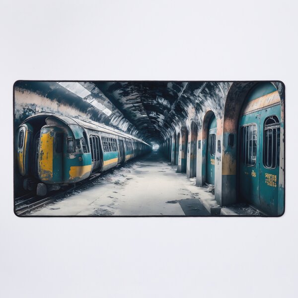 Item preview, Abandoned Subway Train Art Work designed and sold by ArtsyWishesShop.