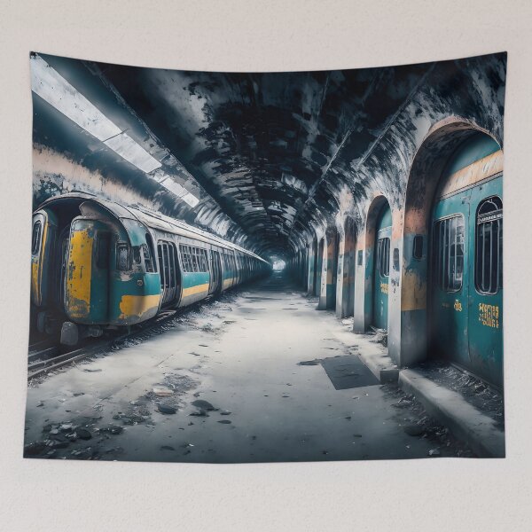 Item preview, Abandoned Subway Train Art Work designed and sold by ArtsyWishesShop.