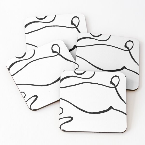 Item preview, Abstract Curvy Lines White | Part of the Scandinavian Edit designed and sold by IvoryNordic.