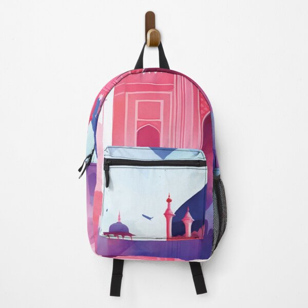 Item preview, Pink and Blue Ombre Palace - Watercolour designed and sold by sketchzen.