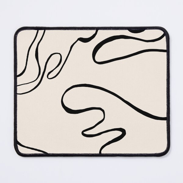 Item preview, Abstract Curvy Lines Beige Dark | Part of the Scandinavian Edit designed and sold by IvoryNordic.