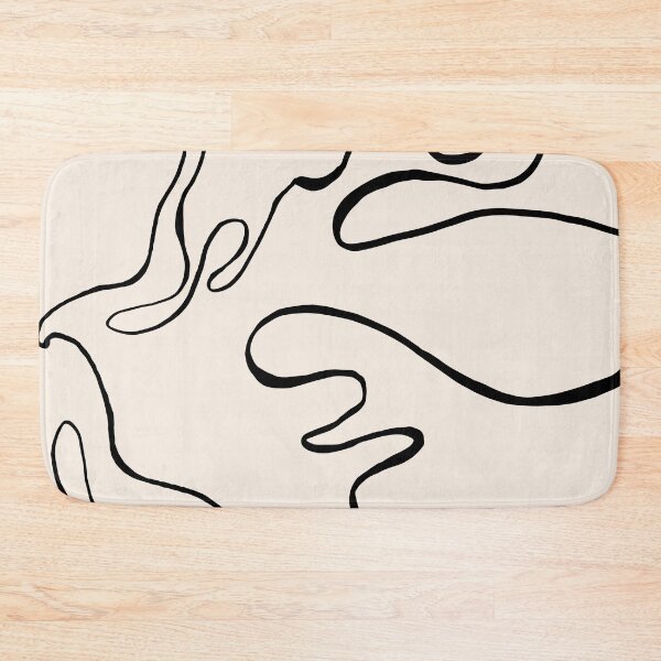 Item preview, Abstract Curvy Lines Beige Dark | Part of the Scandinavian Edit designed and sold by IvoryNordic.