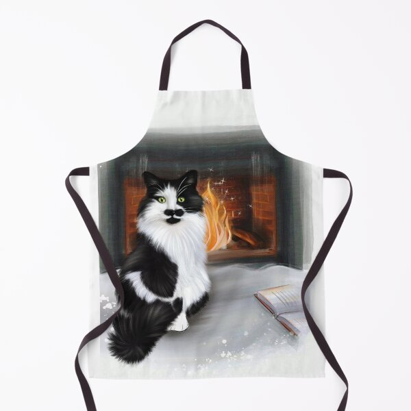 Item preview, The Cozy Life of a Fluffy Cat by the Fireplace designed and sold by Elizande.