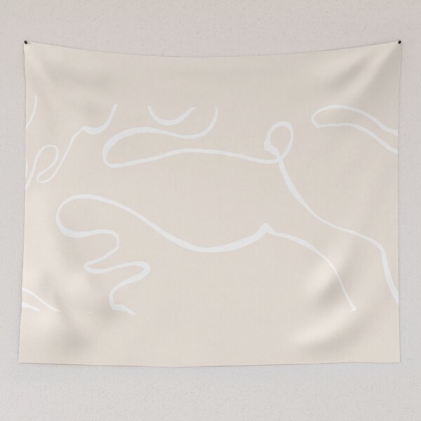 Item preview, Abstract Curvy Lines Beige Light | Part of the Scandinavian Edit designed and sold by IvoryNordic.