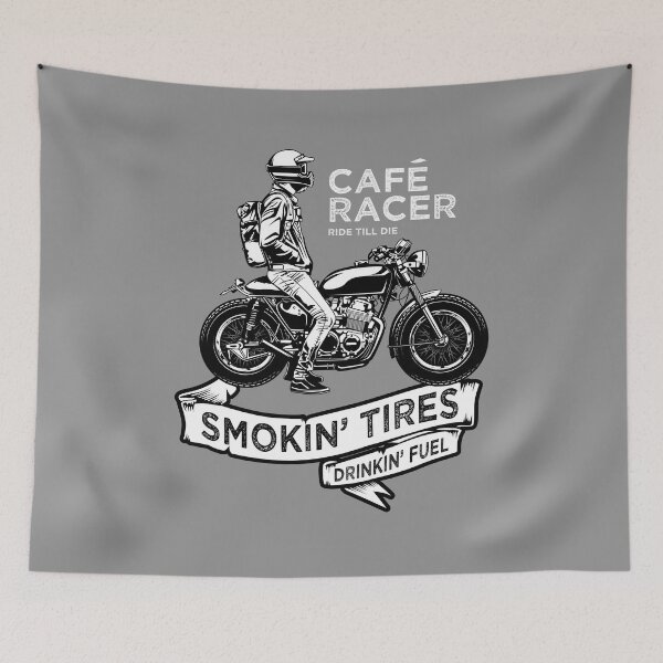 Item preview, Cafe Racer Bikers Classic Motorcycle Rider designed and sold by halleinstyle.