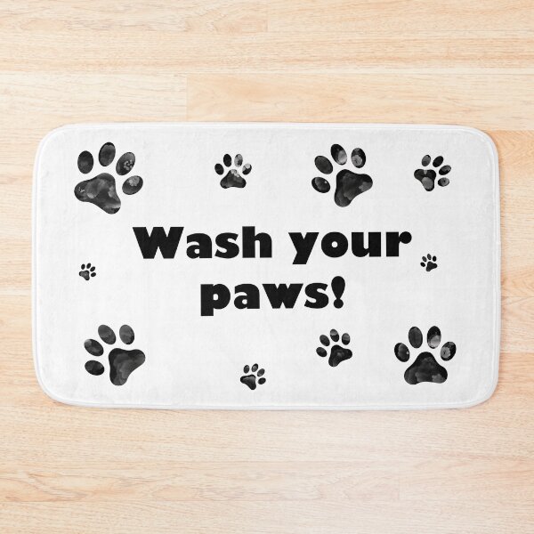 Item preview, Wash your Paws! / Funny Pet Pawprints designed and sold by impressionofmel.