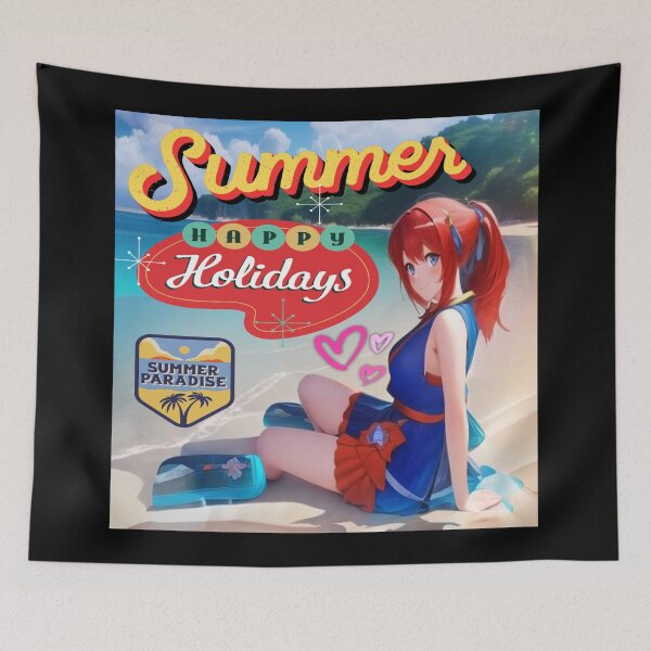 Item preview, Summer Happy Holiday Anime Girl On The Beach! designed and sold by Giulivo Store Graphic.