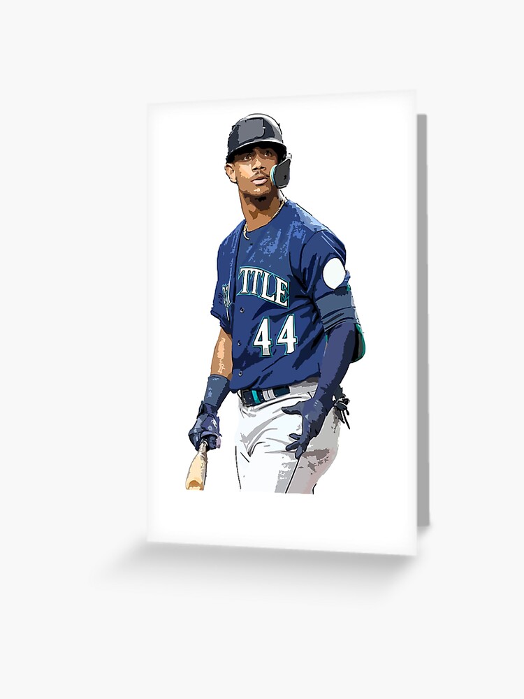 Julio Rodriguez Baseball Player Illustration Printed Card / 