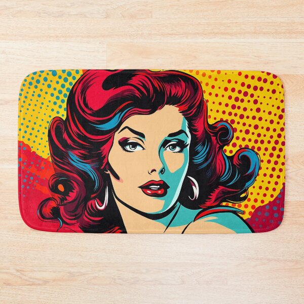 Item preview, Portrait of pin up girl in colorful pop art style designed and sold by Aliaksandr Kudlakou.