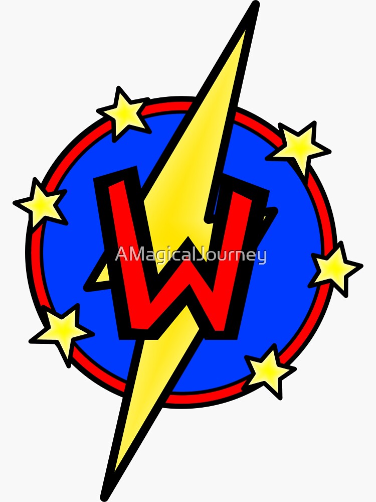 Cute Little SuperHero Geek - Super Letter W by AMagicalJourney