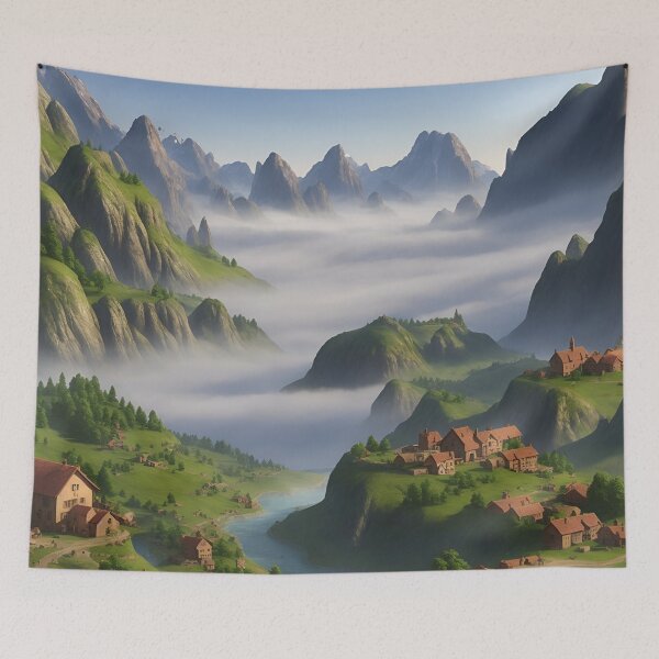 Item preview, Fantastic Valley Village designed and sold by kedardesign.