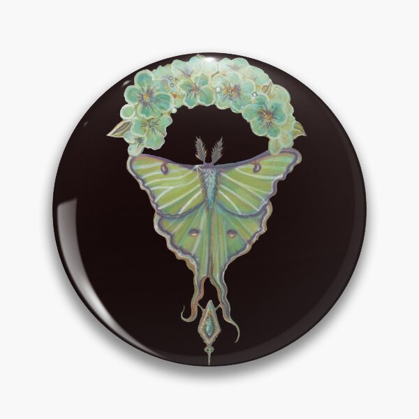 Item preview, Copy of Luna moth floral art by Renee Lavoie designed and sold by Renee Lavoie.