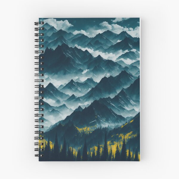 Item preview, Mountains between clouds in watercolor style designed and sold by AHO-Style.