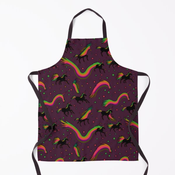 Item preview, Black Unicorn with Neon Rainbows - Pattern designed and sold by JoanNinjaHen.