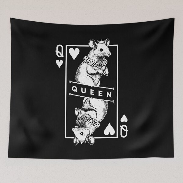Item preview, Fancy Mouse Lover Queen Of Hearts Funny Pet Rodent Pop Art designed and sold by GrandeDuc.