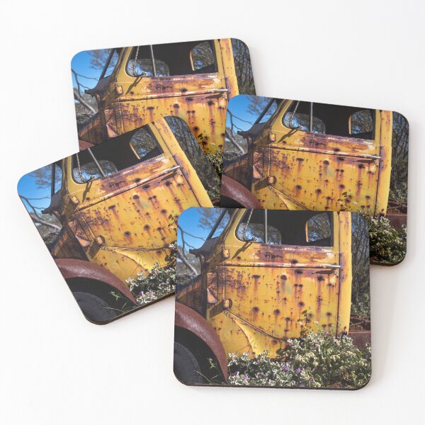 Item preview, Forgotten yellow rusty car - Western Australia designed and sold by Coastal West Creative.
