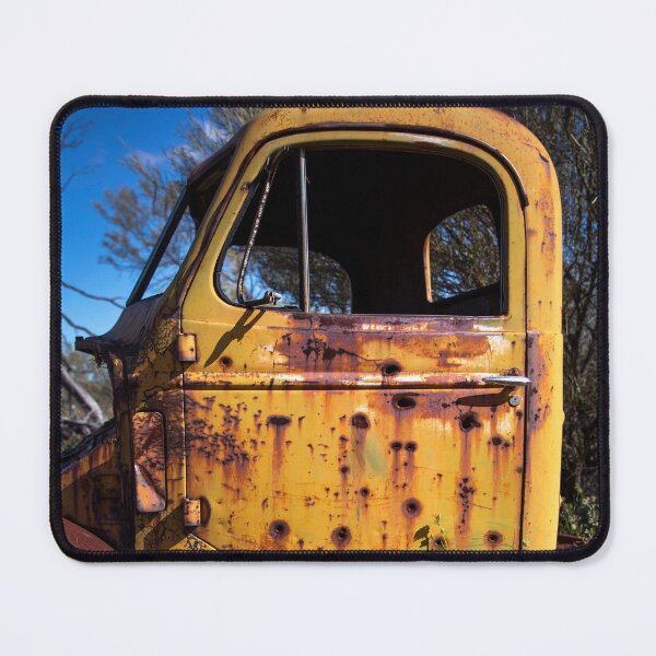 Item preview, Forgotten yellow rusty car - Western Australia designed and sold by Coastal West Creative.