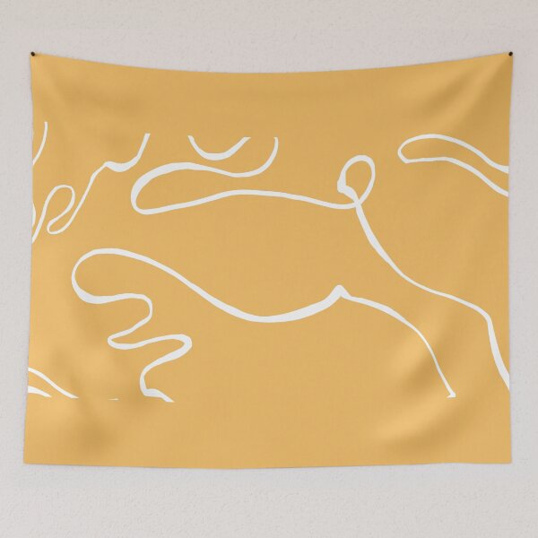 Item preview, Abstract Curvy Lines Orange | Part of the Scandinavian Edit designed and sold by IvoryNordic.