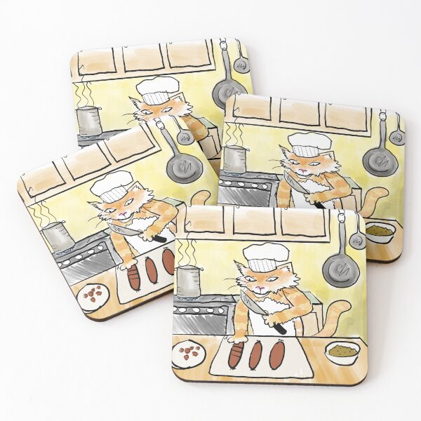 Item preview, Orange Chef Cat in Kitchen designed and sold by MandaScribbles.