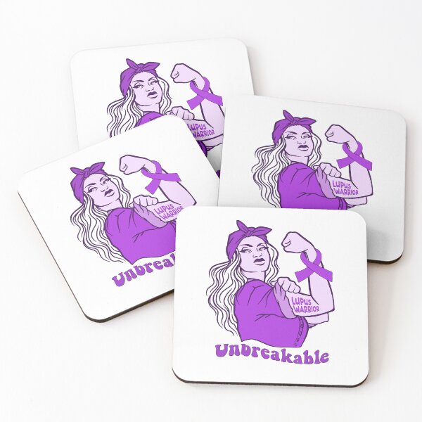 Item preview, Lupus Warrior Unbreakable Awareness Month Womens Purple Ribbon designed and sold by Dolphin Graphic.
