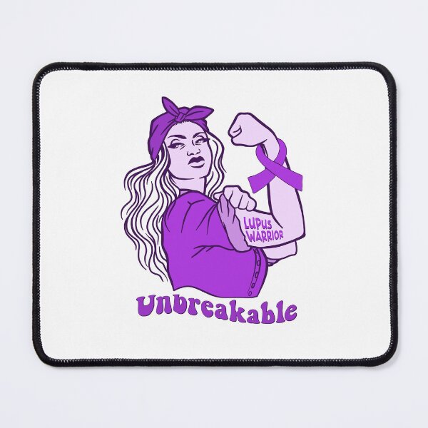 Item preview, Lupus Warrior Unbreakable Awareness Month Womens Purple Ribbon designed and sold by Dolphin Graphic.