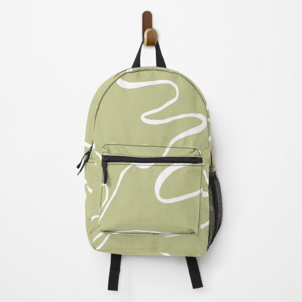 Item preview, Abstract Curvy Lines Sage | Part of the Scandinavian Edit designed and sold by IvoryNordic.