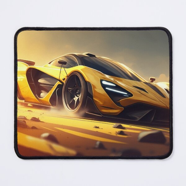 Item preview, Stylish Yellow Supercar With A Bright Sunshine designed and sold by ByDigitalDream.