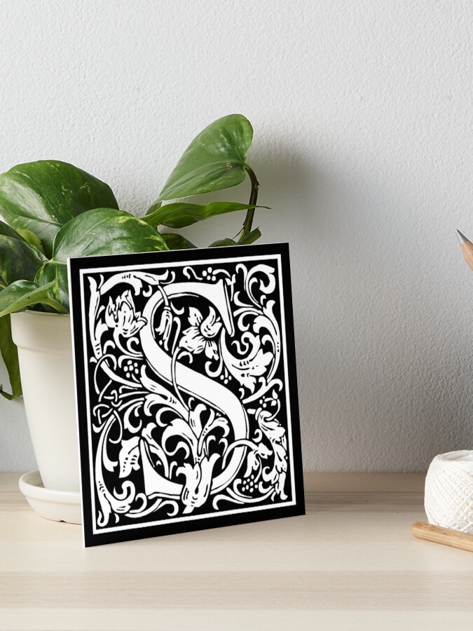 S Arts And Crafts Movement William Morris Letter S Alphabet Letter Initial Name Letters Nick Name Art Board Print By Tomsredbubble Redbubble