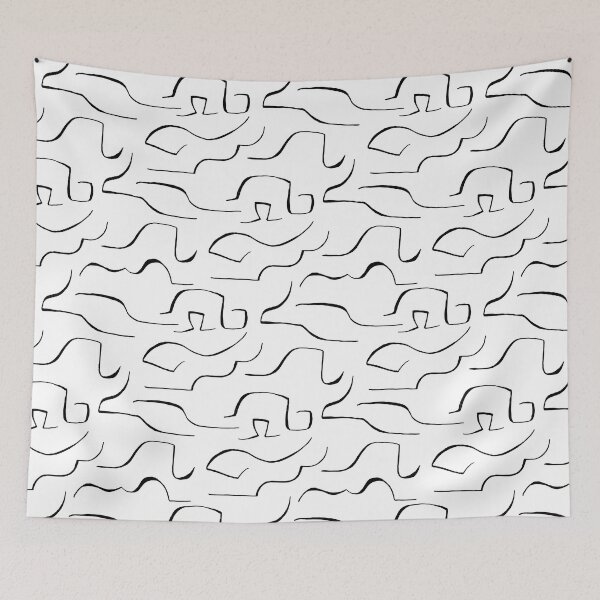 Item preview, Abstract Repeated Lines White | Part of the Scandinavian Edit designed and sold by IvoryNordic.