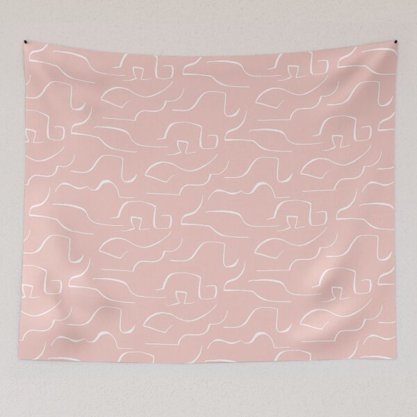 Item preview, Abstract Repeated Lines Blush | Part of the Scandinavian Edit designed and sold by IvoryNordic.
