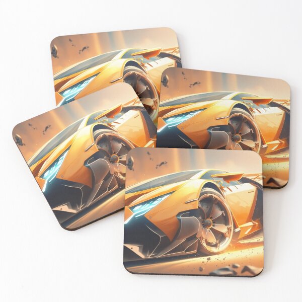 Item preview, Rapid Orange Supercar With A Bright Sunshine  designed and sold by ByDigitalDream.