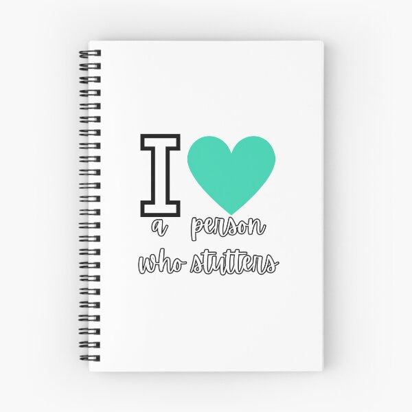 Item preview, I heart a person who stutters (white and sea green) designed and sold by NicoleSLP.