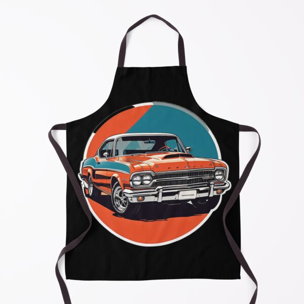 Artikelvorschau, Vintage Orange Muscle Car für Oldtimer-Enthusiasten und Sammler entworfen und verkauft von Nostalgic-co.