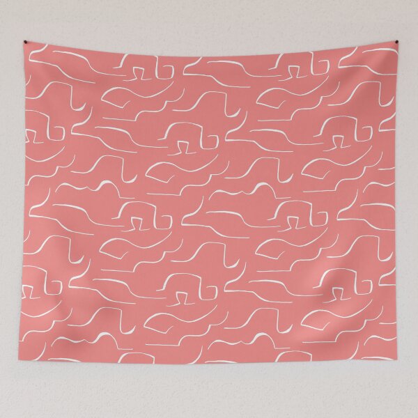 Item preview, Abstract Repeated Lines Red | Part of the Scandinavian Edit designed and sold by IvoryNordic.