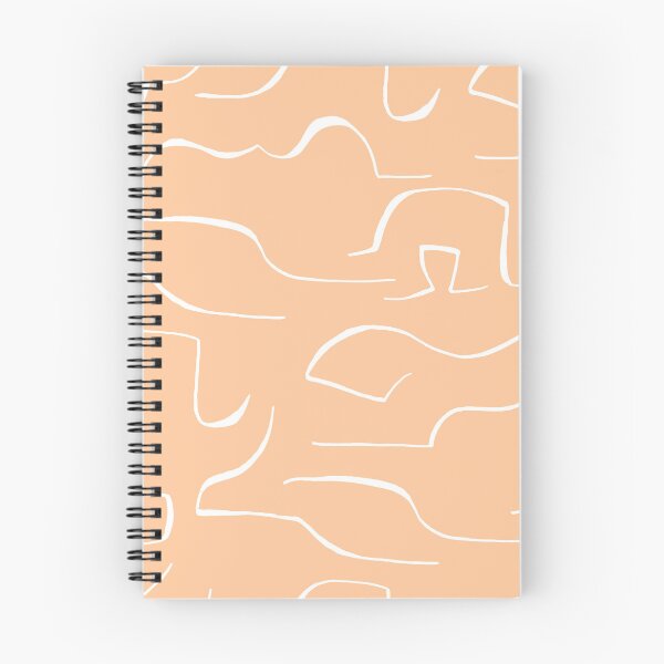 Item preview, Abstract Repeated Lines Apricot | Part of the Scandinavian Edit designed and sold by IvoryNordic.