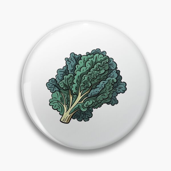 Item preview, Vibrant Curly Kale illustration for Gardening Enthusiasts  designed and sold by Stickerharvest.