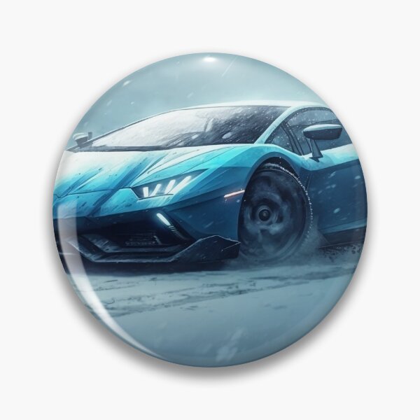 Item preview, Fast Blue Supercar In Snowy Weather  designed and sold by ByDigitalDream.