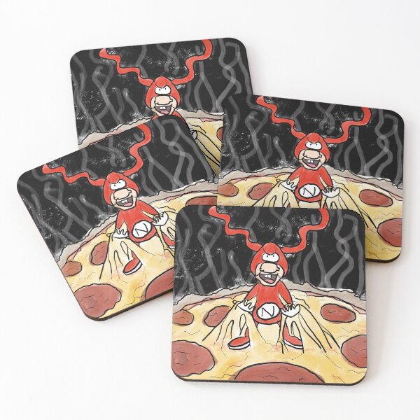 Item preview, Pizza Mascot Noid Retro Kitchen Funny Art designed and sold by MandaScribbles.