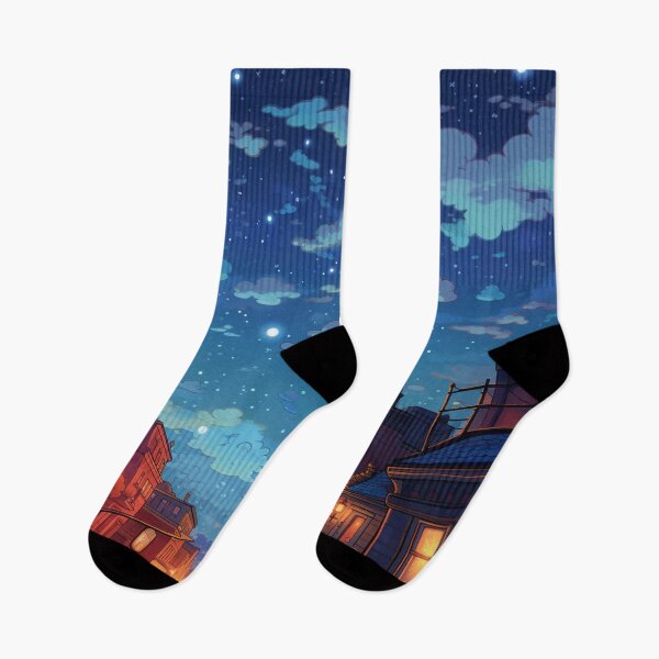 Item preview, A Star Filled Night Sky Over a Quiet Town #1 designed and sold by Galviato.