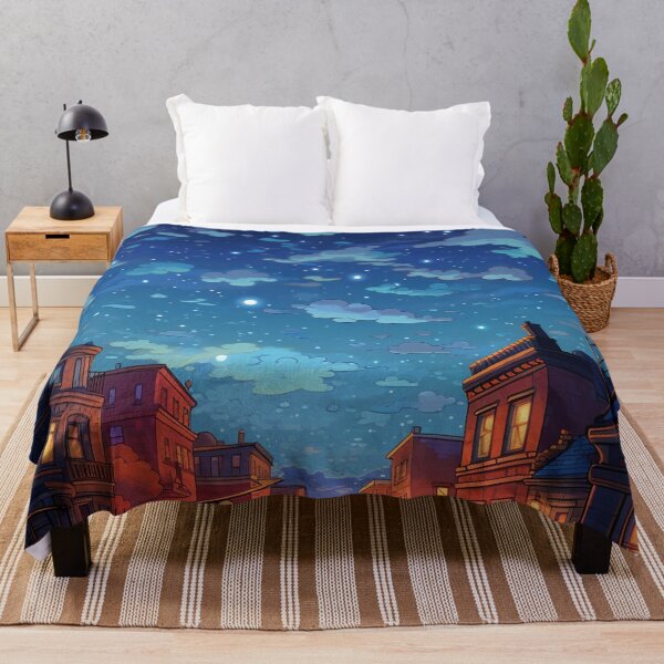 Item preview, A Star Filled Night Sky Over a Quiet Town #1 designed and sold by Galviato.