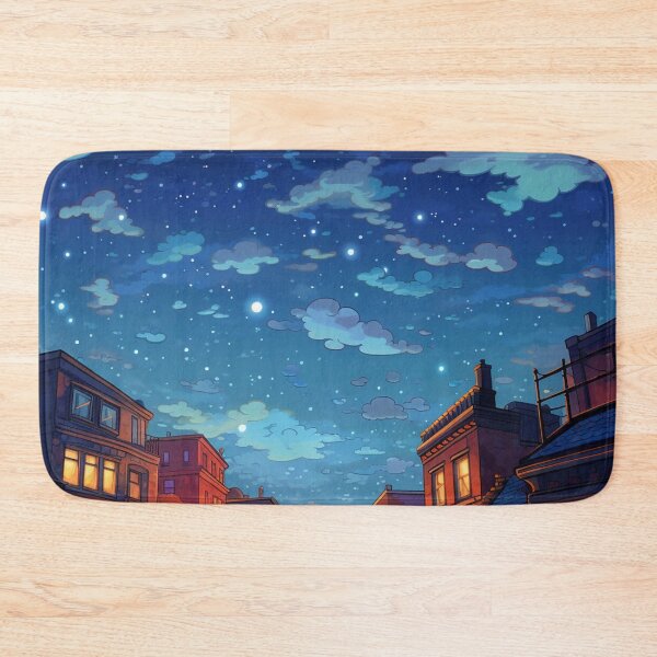Item preview, A Star Filled Night Sky Over a Quiet Town #1 designed and sold by Galviato.