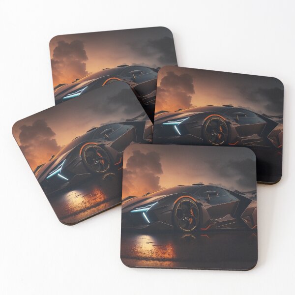 Item preview, Rapid Black Supercar In A Dark Sunshine designed and sold by ByDigitalDream.