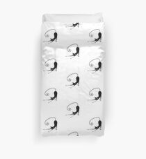 Black cat silhouette Duvet Cover