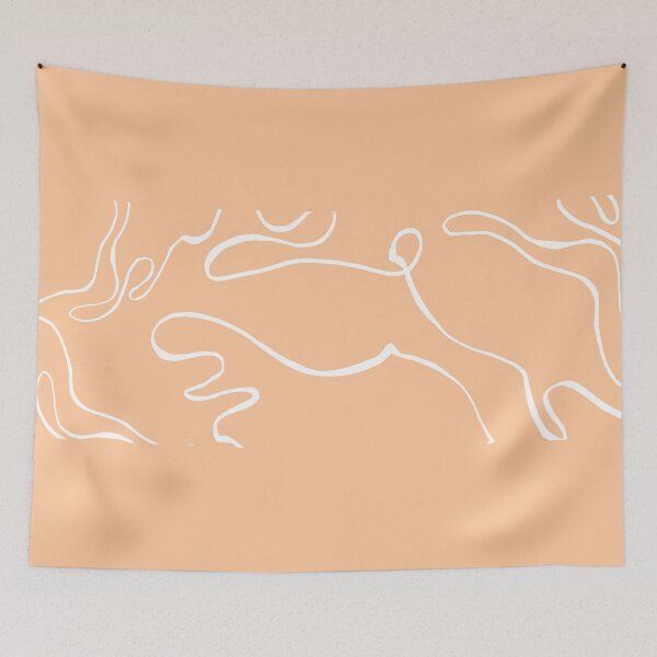 Item preview, Abstract Curvy Lines Apricot | Part of the Scandinavian Edit designed and sold by IvoryNordic.