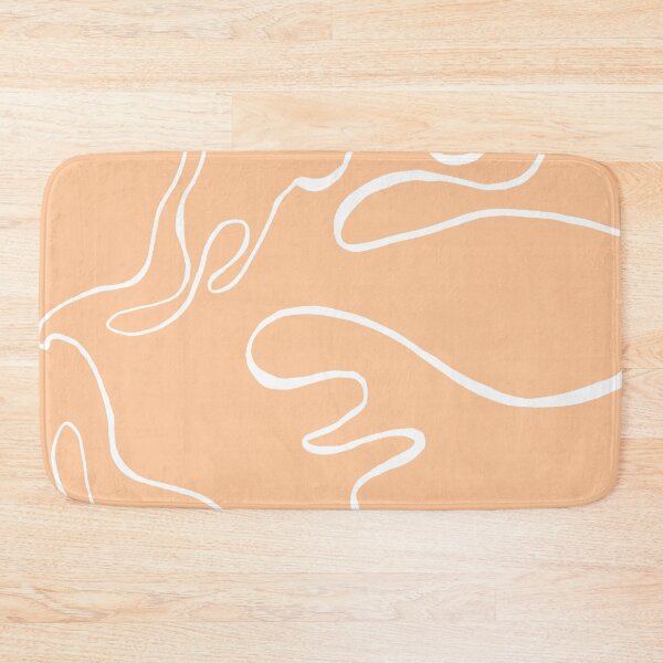 Item preview, Abstract Curvy Lines Apricot | Part of the Scandinavian Edit designed and sold by IvoryNordic.