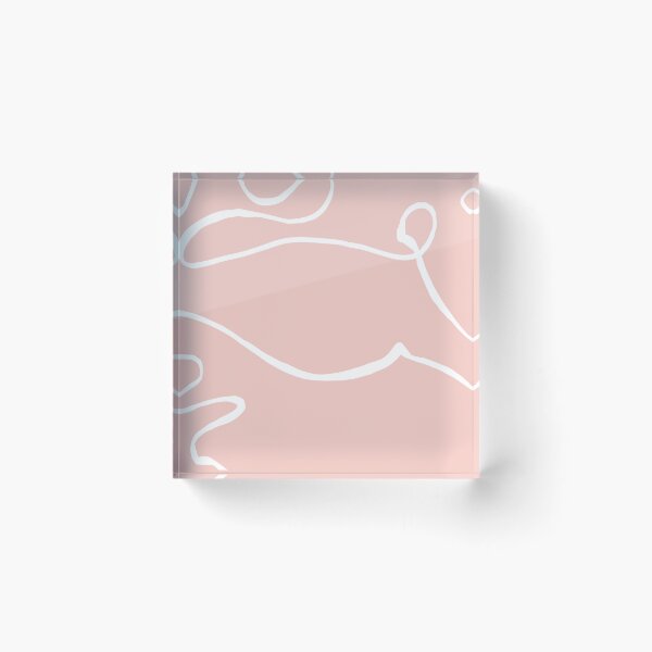 Item preview, Abstract Curvy Lines Blush | Part of the Scandinavian Edit designed and sold by IvoryNordic.