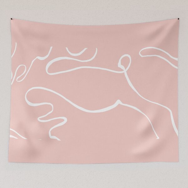 Item preview, Abstract Curvy Lines Blush | Part of the Scandinavian Edit designed and sold by IvoryNordic.