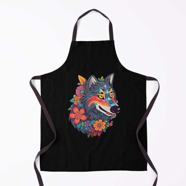 Item preview, Colorful Wolf With Flowers designed and sold by Zoondertt.